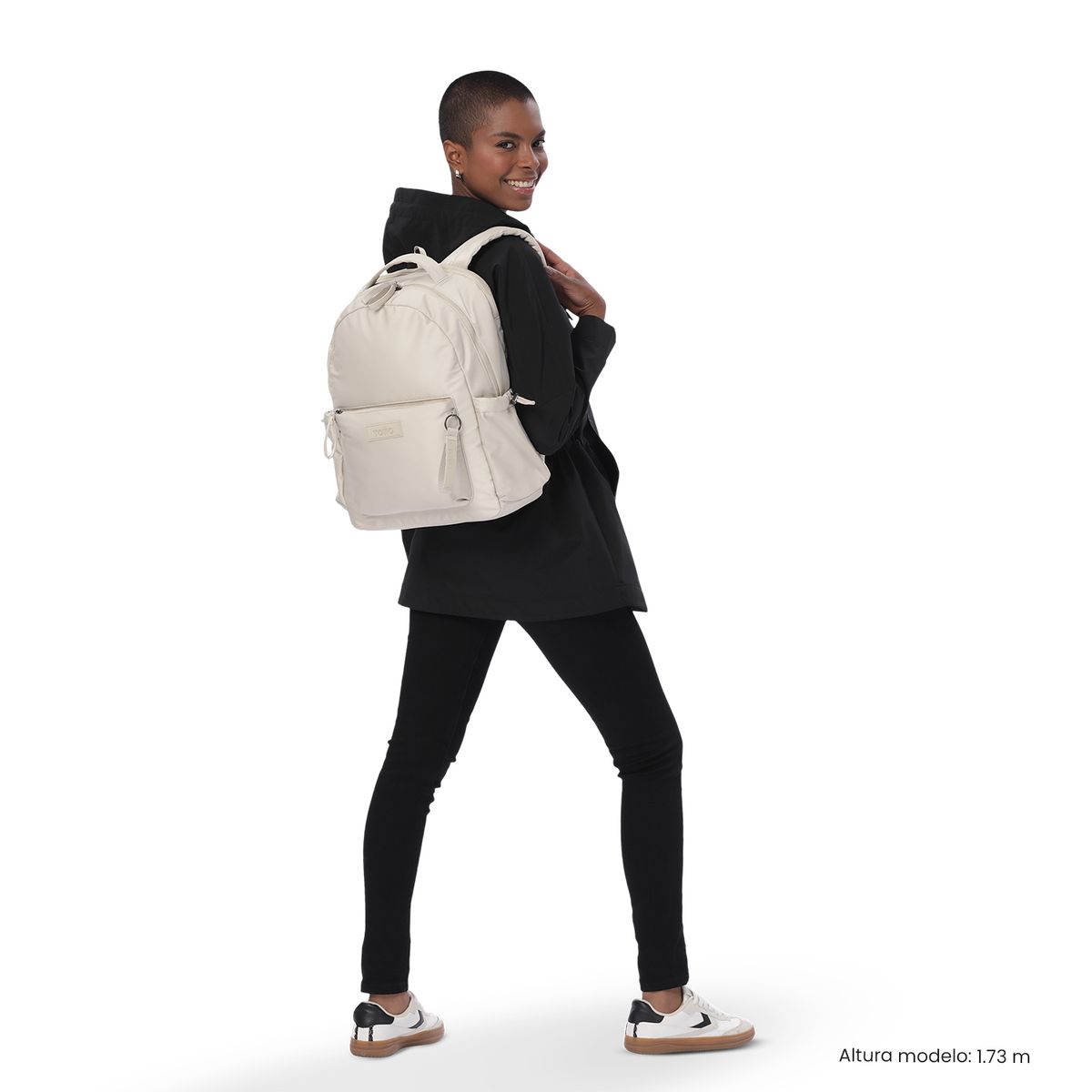 TOTTO - Mochila Universitario Estambul Porta PC 14 Beige Mujer