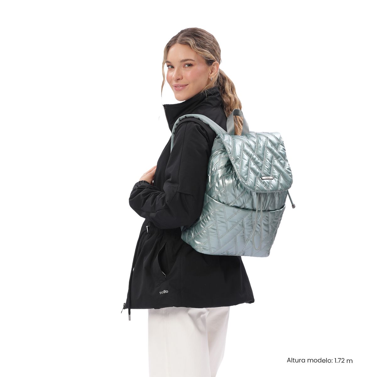TOTTO - Mochila Universitario Savanha Porta PC 13 Verde Mujer