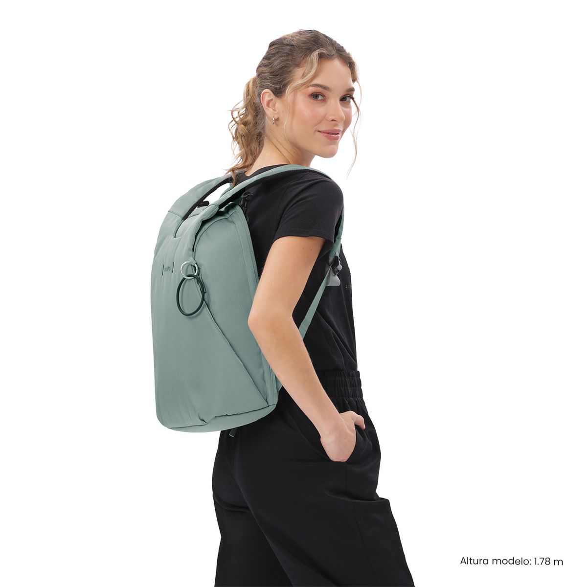 TOTTO - Mochila Ejecutivo Porta PC 14 Antirrobo Twill Verde