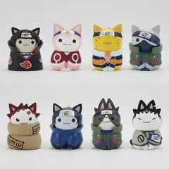 GENERICO - Set 8 Figuras Naruto Neko Gato Kawaii