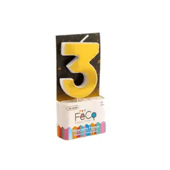 GENERICO - VELA NUMERAL HOLO GOLD 3