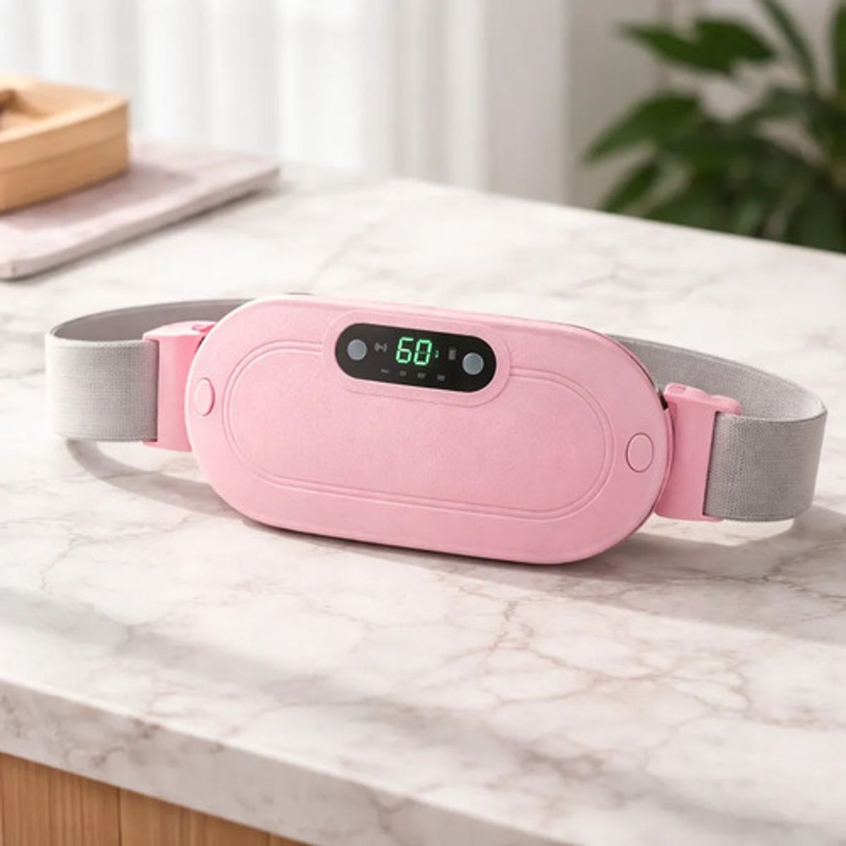 GENERICO - Cinturón Para Cólicos Menstruales Con Calor Y Masaje Rosa