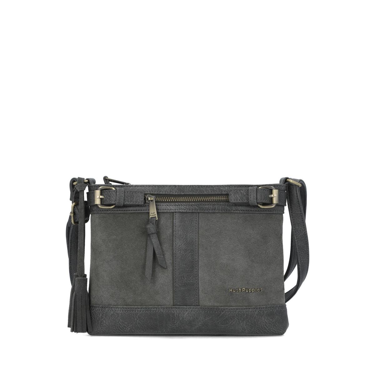 HUSH PUPPIES - Cartera Mujer Larisa Cross Gris HUSH PUPPIES