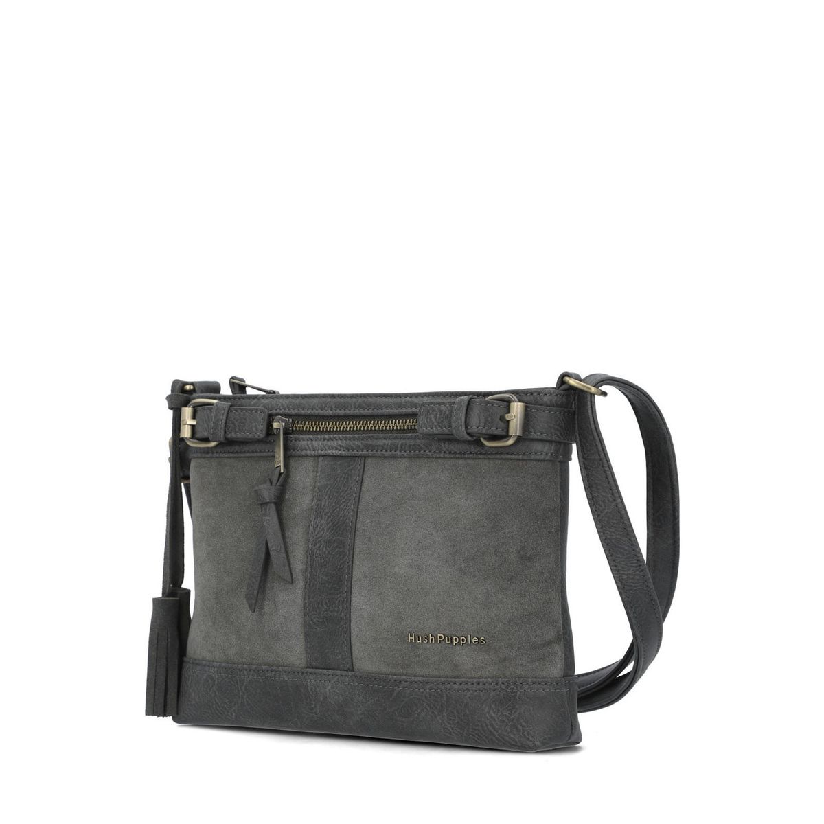 HUSH PUPPIES - Cartera Mujer Larisa Cross Gris HUSH PUPPIES