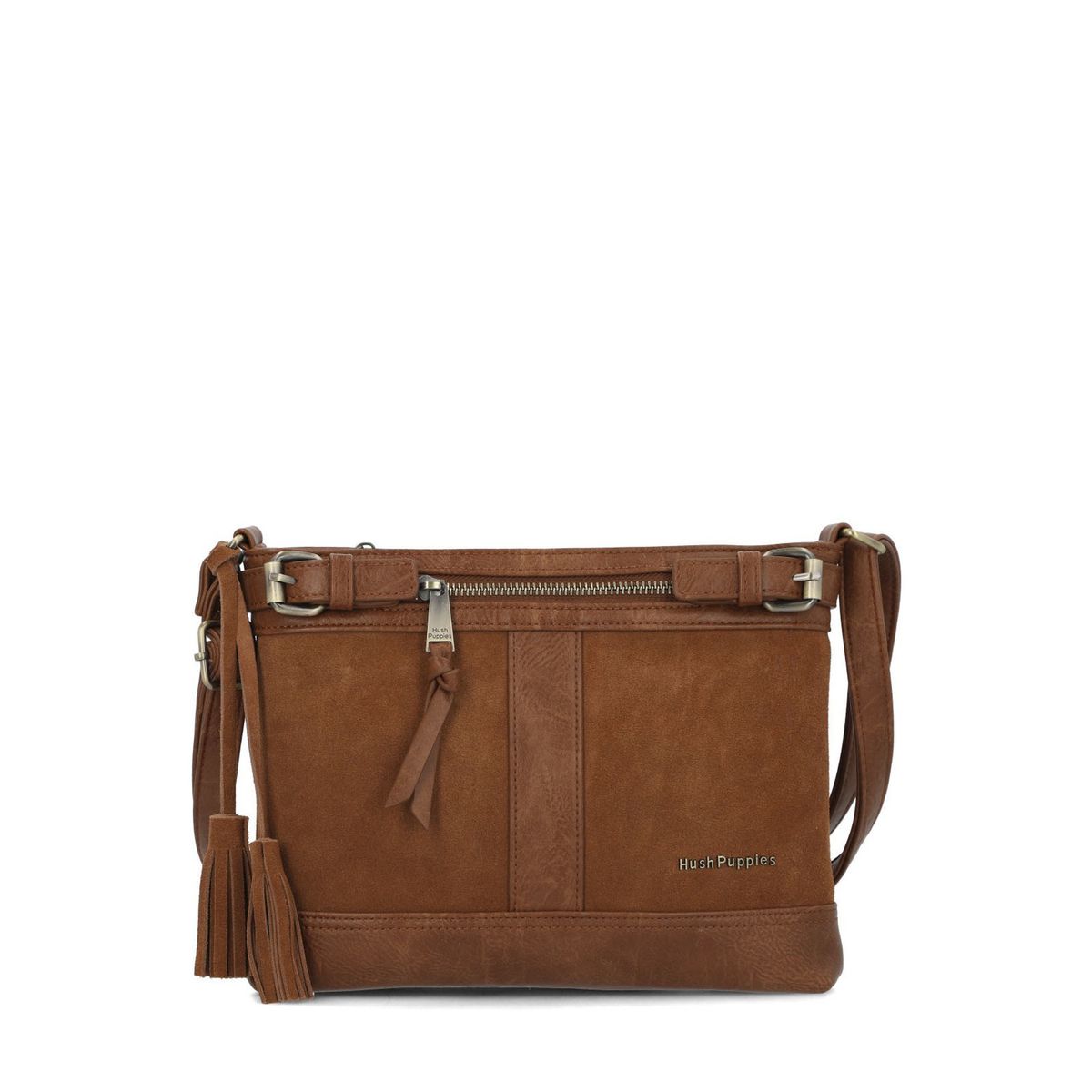 HUSH PUPPIES - Cartera Mujer Larisa Cross Caramelo HUSH PUPPIES