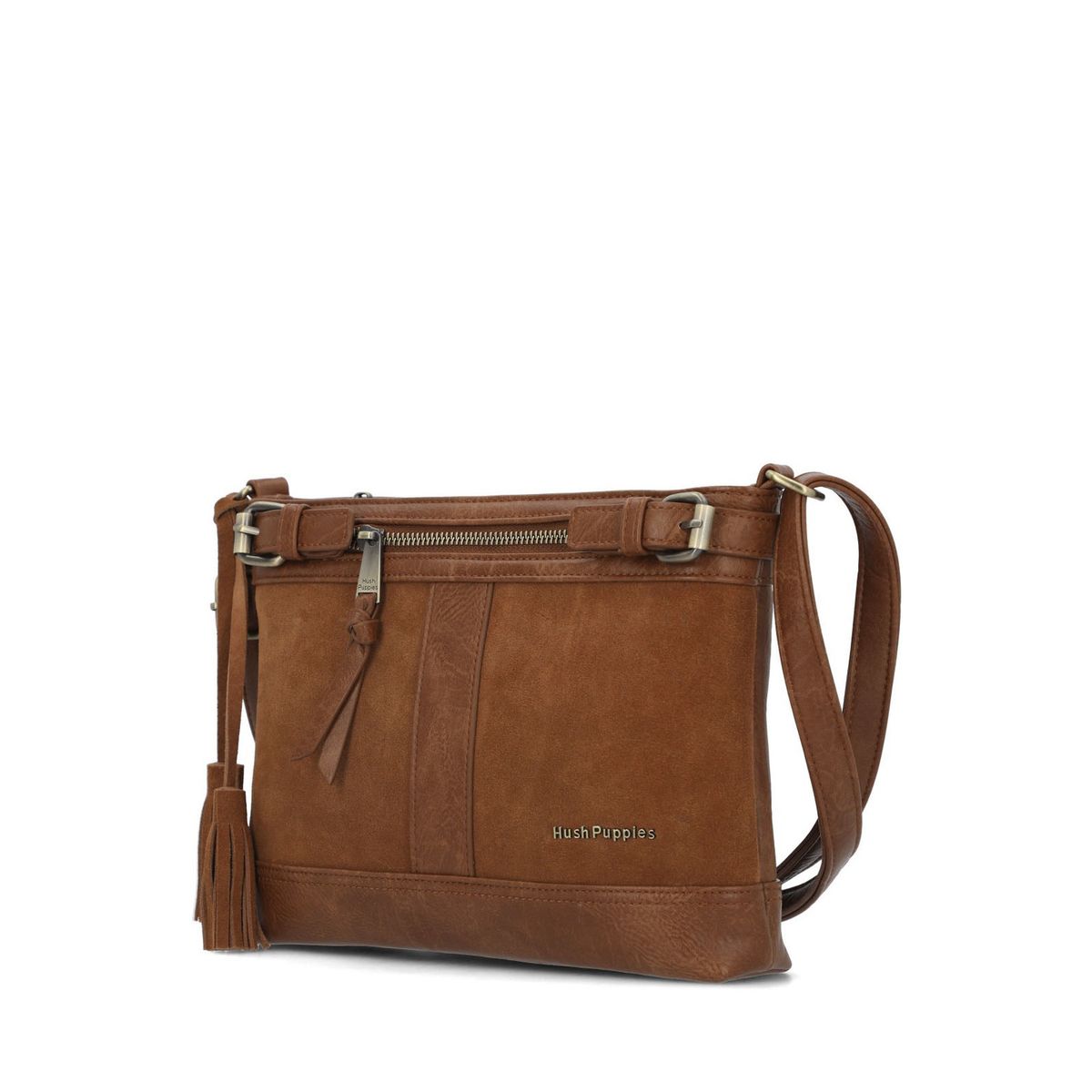 HUSH PUPPIES - Cartera Mujer Larisa Cross Caramelo HUSH PUPPIES