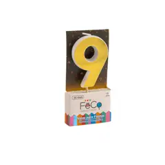 GENERICO - VELA NUMERAL HOLO GOLD 9
