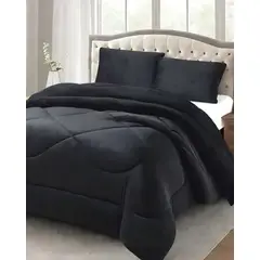 GENERICO - Cubrecama Plush Con Chiporro De Invierno 2 Plazas unicolor