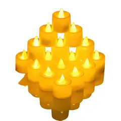 GENERICO - Pack 24 velas LED sin llama con pilas