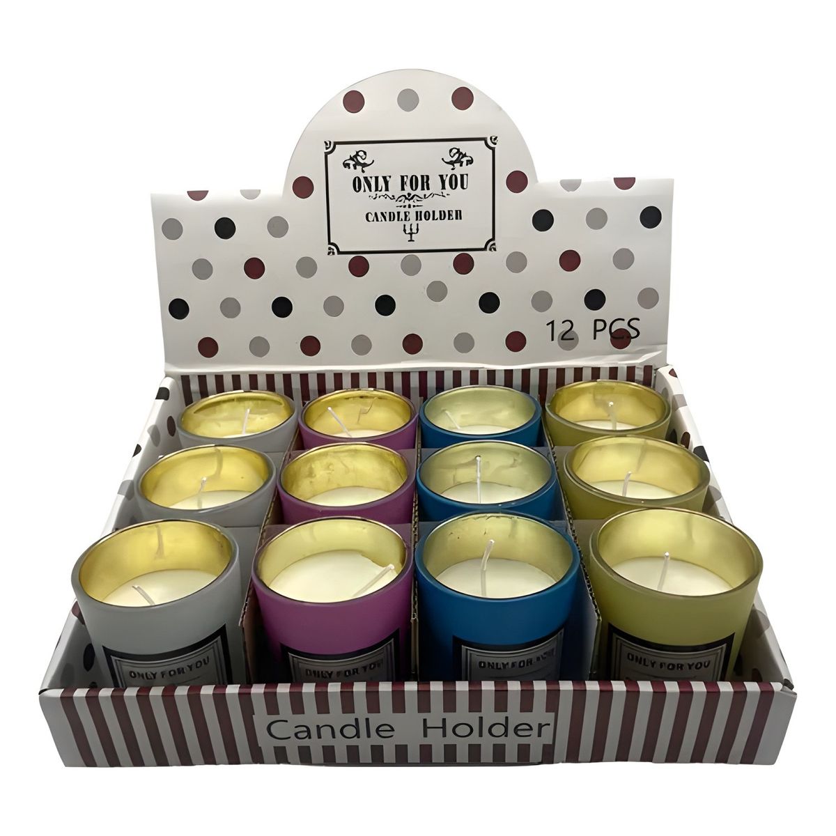 GENERICO - Pack 12 velas aromáticas aceite esencial