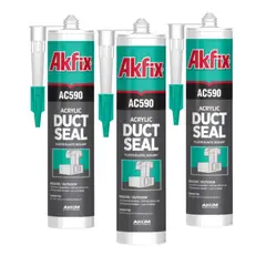 AKFIX - Sellador Acrílico Ac590 Para Ductos Pack 3 Unidades