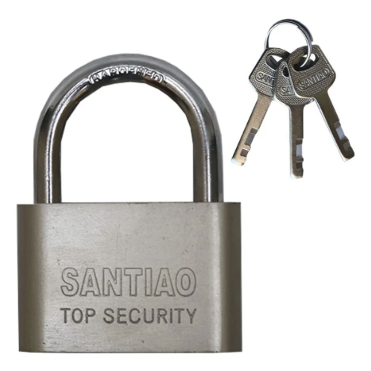 GENERICO - Candado De Seguridad 70mm + 3 Llaves Color Plateado