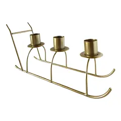 GENERICO - Candelabro metal dorado