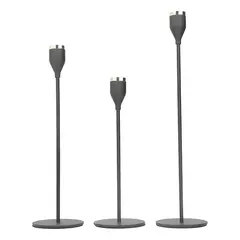 GENERICO - Pack 3 candelabros elegantes negro
