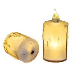 GENERICO - Pack 24 velas LED efecto llama 8 cm