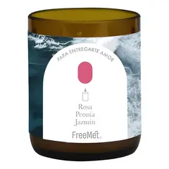 GENERICO - Vela aromática de soya ámbar rosa peonía jazmín