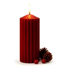 GENERICO - Vela navidad cera soya perfumada rojo