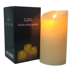 GENERICO - Vela LED grande 12x7,5 cm blanco