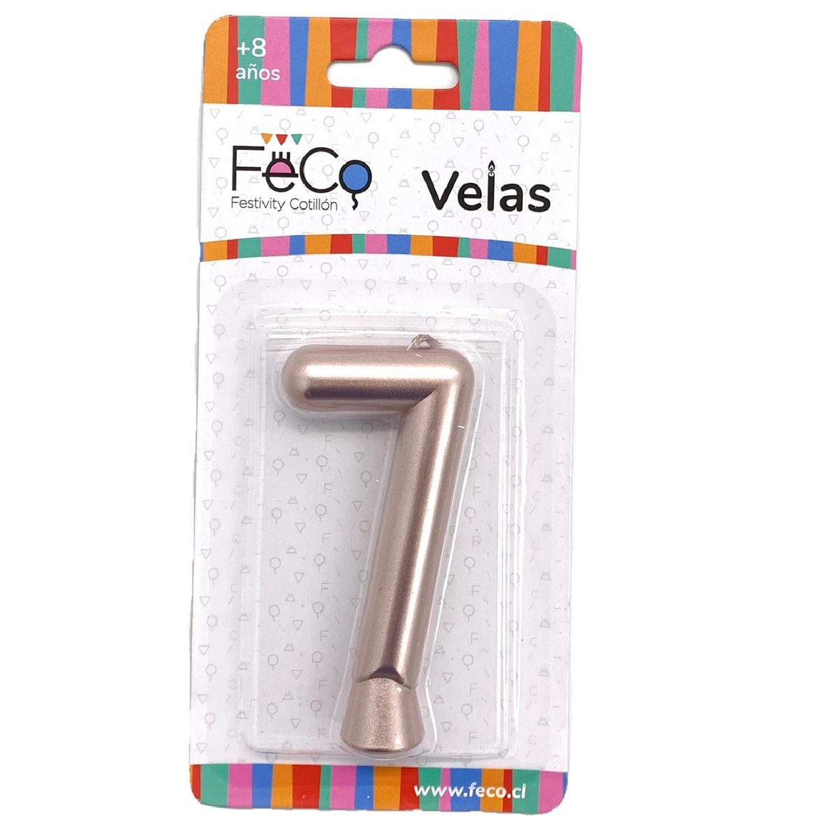 GENERICO - VELA NUMERAL ROSE GOLD 7 X1 UNI