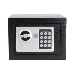 GENERICO - Caja Fuerte Digital 6L Teclado Numerico 2 Llaves Anclaje Pared Suelo Hogar Seguridad Oficina
