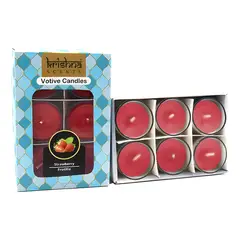 GENERICO - Pack 6 velas votive frutilla