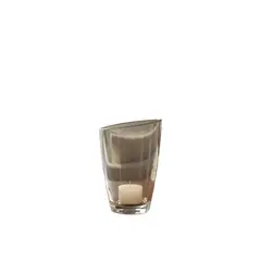 GENERICO - Portavelas de vidrio 7x10 cm pack 4 blanco