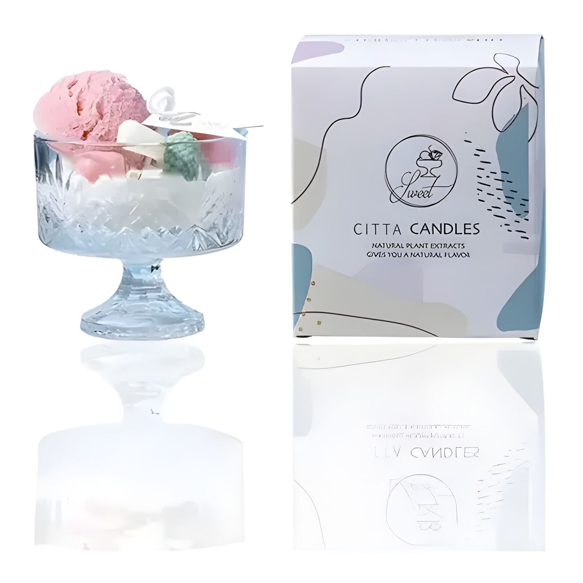 GENERICO - Vela aromática en copa diseño helado