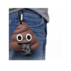 GENERICO - Dispensador Bolsas Fecas Perro Emoji con Gancho