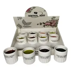 GENERICO - Velas aromáticas en vaso de vidrio pack 12