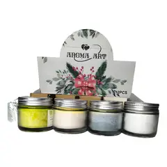 GENERICO - Pack 12 velas aromáticas en frasco redondo