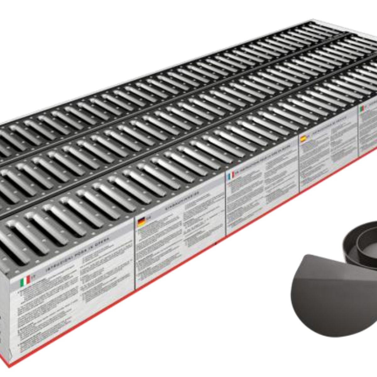 ACO - ACO GARAGE PACK 3 CANAL H92 + REJA  GALV. + TAPA INICIO/FIN