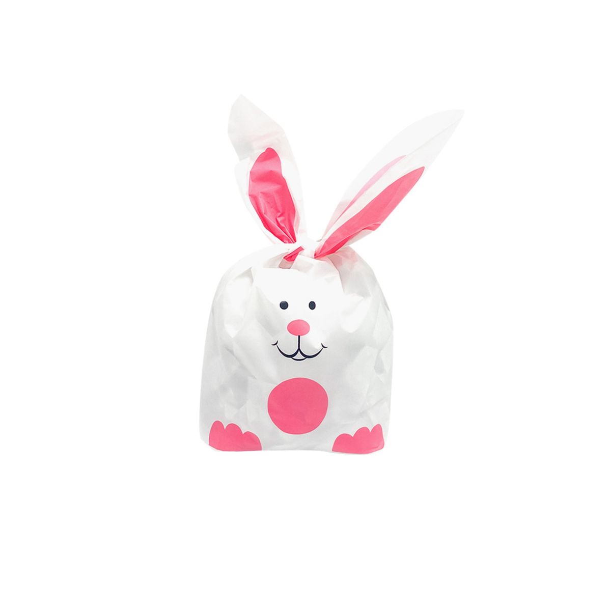 GENERICO - BOLSA CONEJO GRANDE ROSADO 20X33 CM X12 UNI