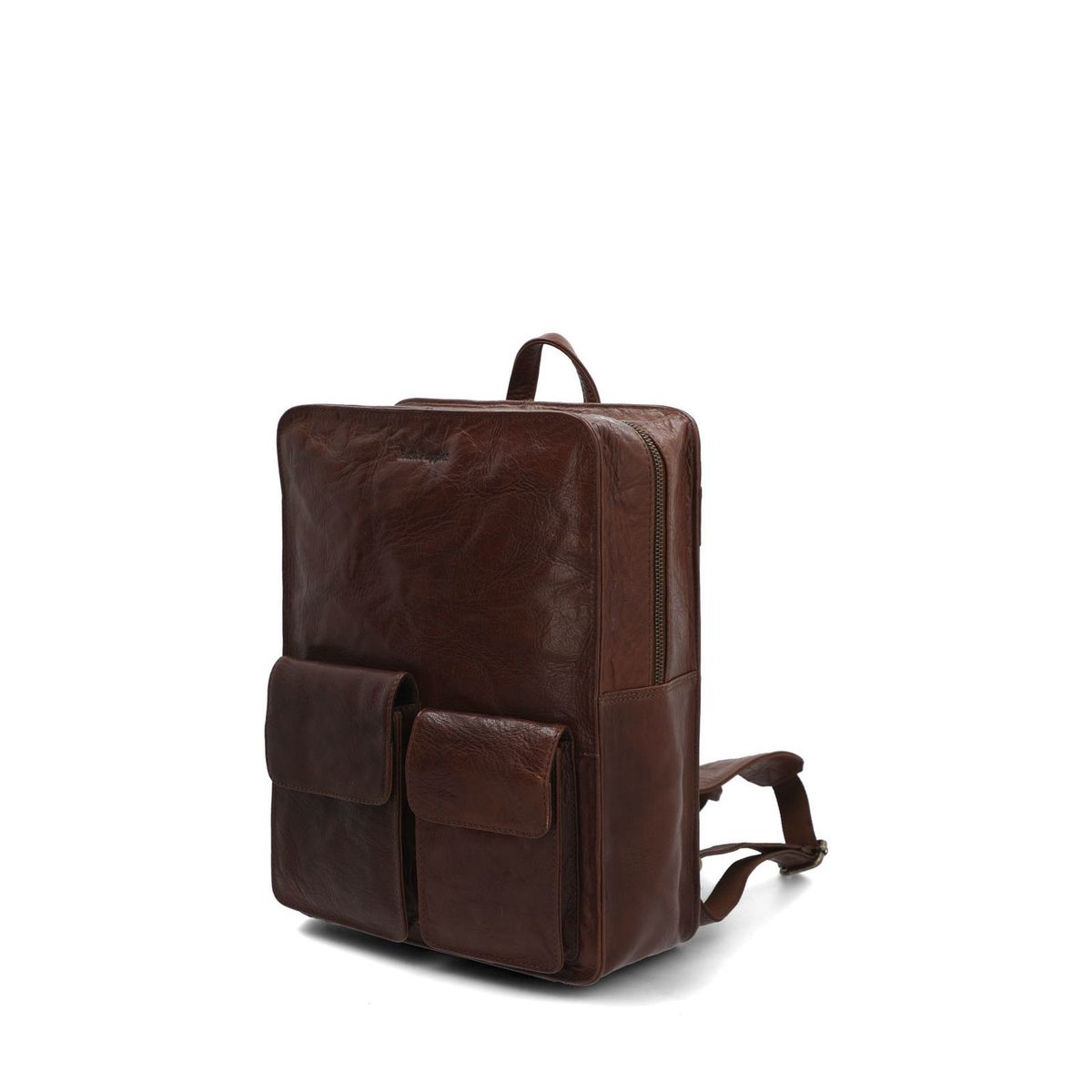 HUSH PUPPIES - Mochila Cuero Hombre Vn George Back Café HUSH PUPPIES