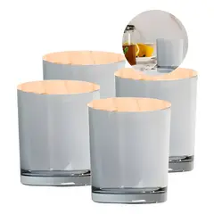 GENERICO - Set 4 frascos portavelas vidrio