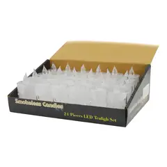 GENERICO - Pack 24 velas LED luz cálida