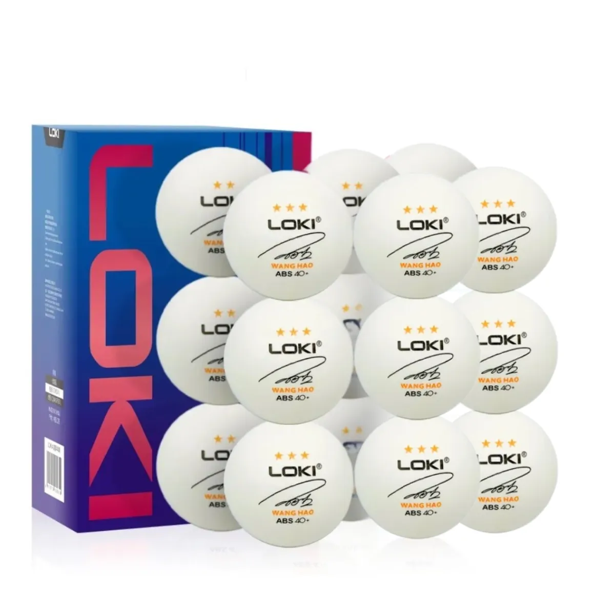 LOKI - Set 18 Pelotas Tenis de Mesa Pro 3 Estrellas Abs 40+