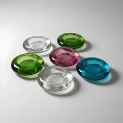 GENERICO - Set 6 portavelas de colores transparente