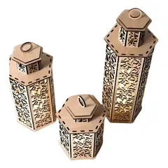 GENERICO - Candelabro mediano para centro de mesa madera