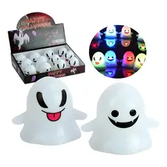 GENERICO - Pack 12 velas led decorativas sin llama halloween blanco