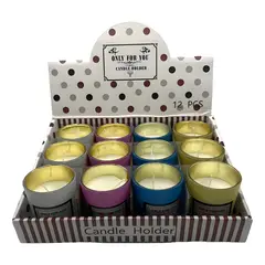 GENERICO - Velas aromáticas de aceite esencial set 12 unidades