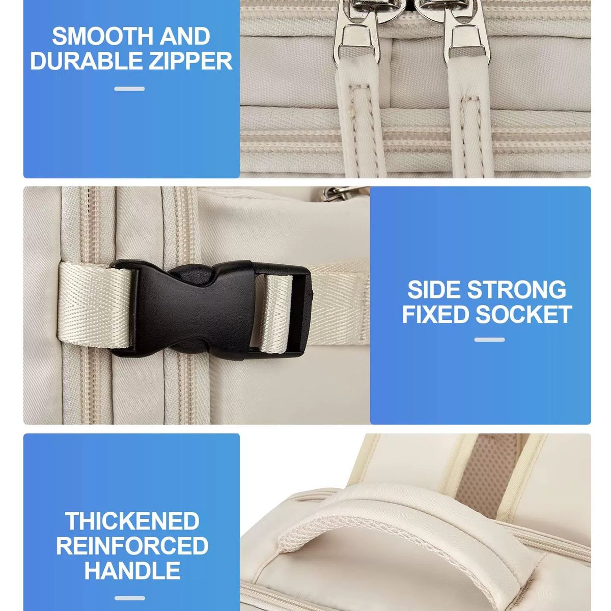 MOMO - Mochila De Viaje Avión Aprobado Gran Capacidad  Diseño De La Tela Lisa 30L