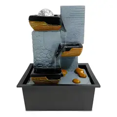 GENERICO - Fuente de agua decorativa cascada 3 niveles negro