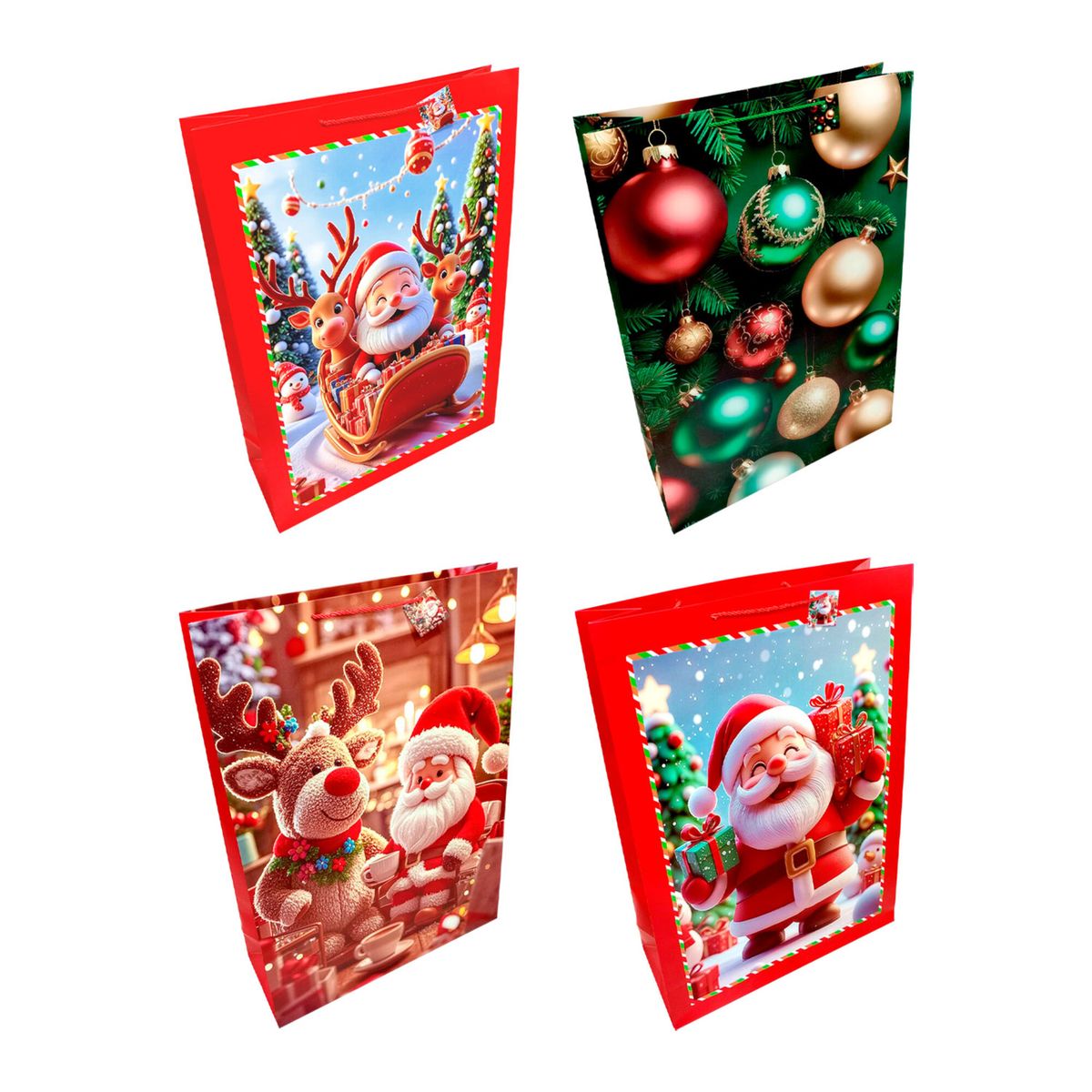 GENERICO - BOLSA DE REGALO DISEÑOS NAVIDAD XL 43X14X55 X12UNI