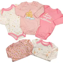 TEDMIMAK - Set 5 Bodys Manga Larga 18/24 Meses Castillo