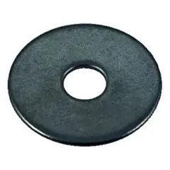 METALFER - Golillas Planas Corriente Negras 1/4. 100 Und