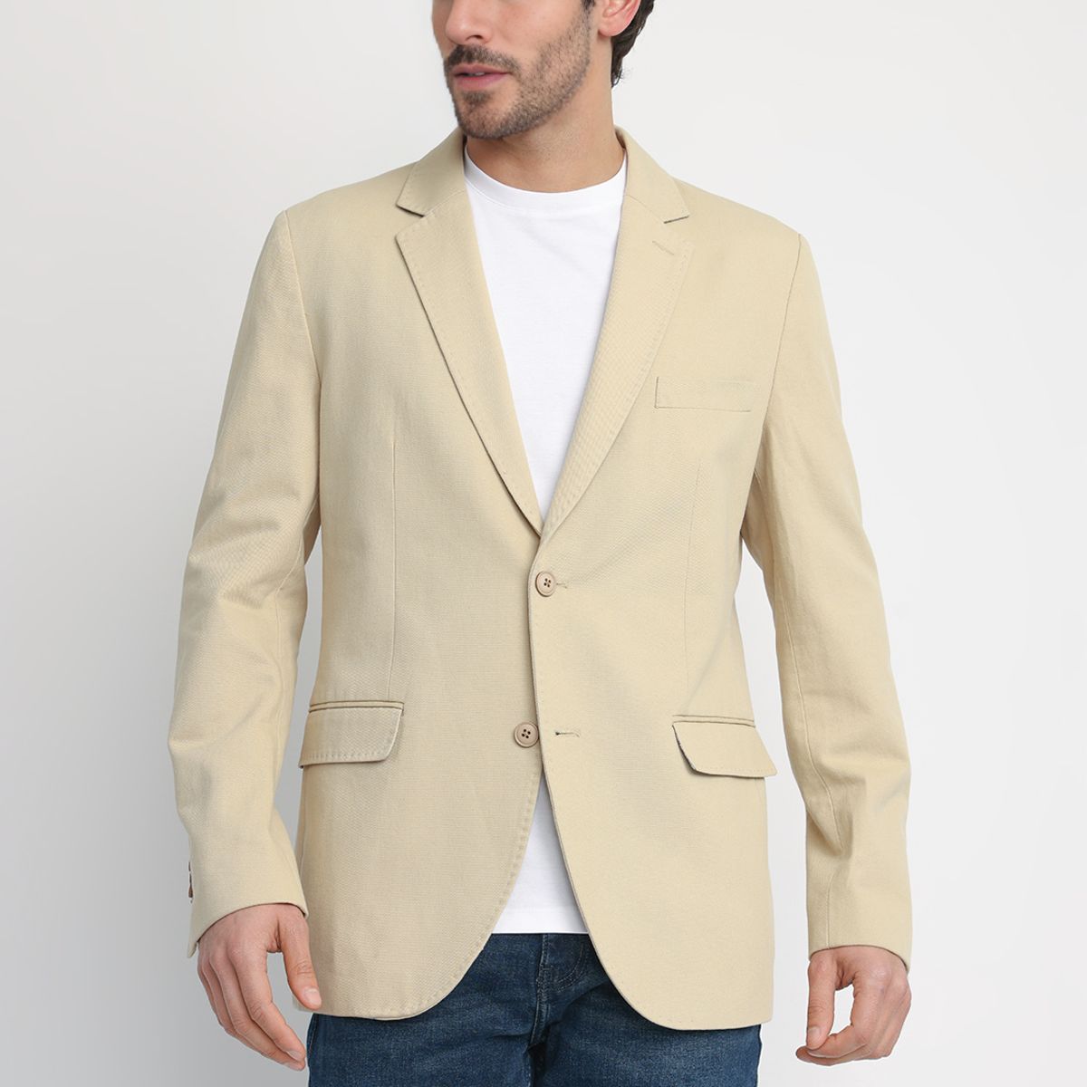 PERRY ELLIS - Chaqueta Hombre Algodón Beige THE BILLIE SLIM JACKET