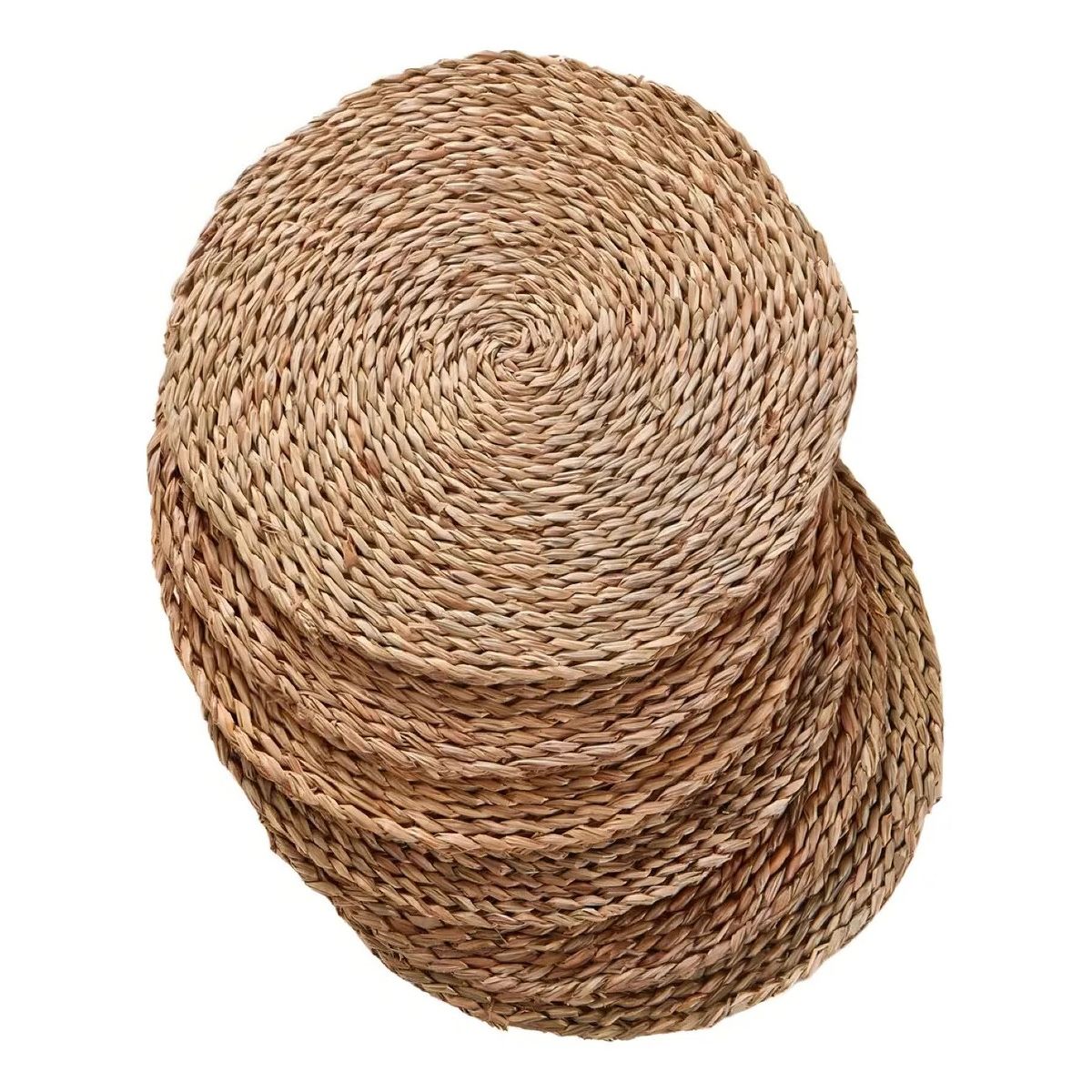 GENERICO - Set 6 Individuales Mantel Fibra natural de yute 35 Cm Pack 6 Color Beige Labg