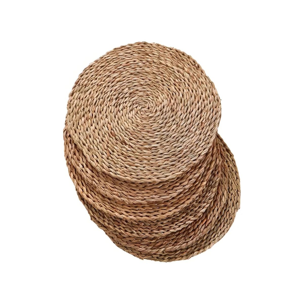 GENERICO - Set 6 Individuales Mantel Fibra natural de yute 35 Cm Pack 6 Color Beige Labg