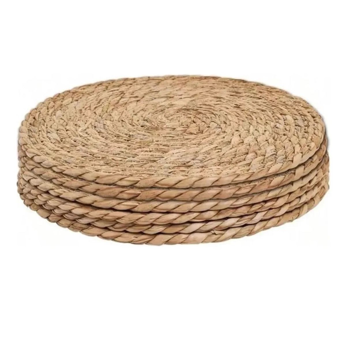 GENERICO - Set 6 Individuales Mantel Fibra natural de yute 35 Cm Pack 6 Color Beige Labg