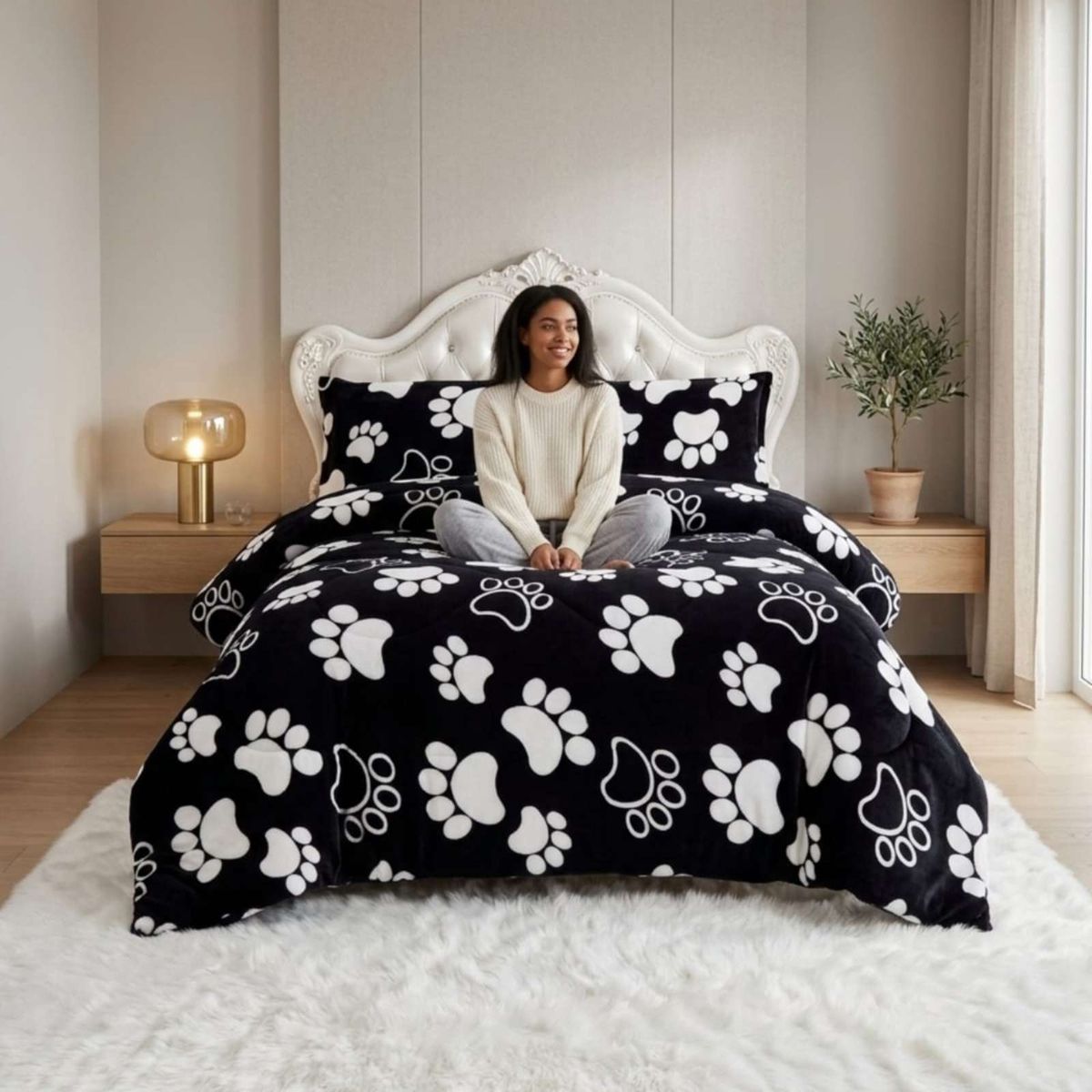 GENERICO - Cubrecama Plush 2 Plazas con Chiporro Térmico Extra Suave Invierno